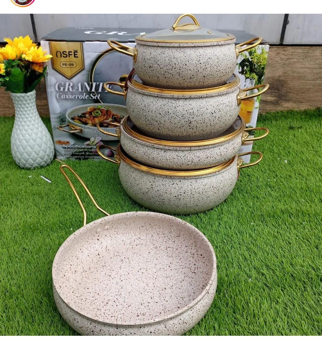 9PCS GRANITE COATING KITCHEN COOKWARE SET - Image 2