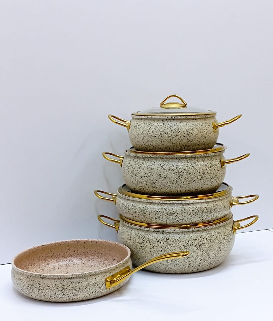 9PCS GRANITE COATING KITCHEN COOKWARE SET - Image 3