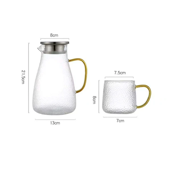 9pcs set Jug, stand, tray and 6cups - Image 8