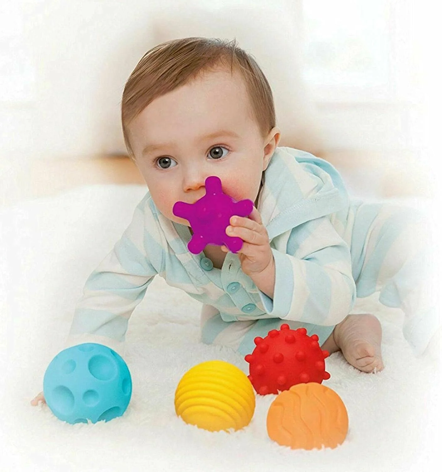 A to Z 61017 My First Baby Multi Textured Sensory Soft Balls, Colour - Image 3