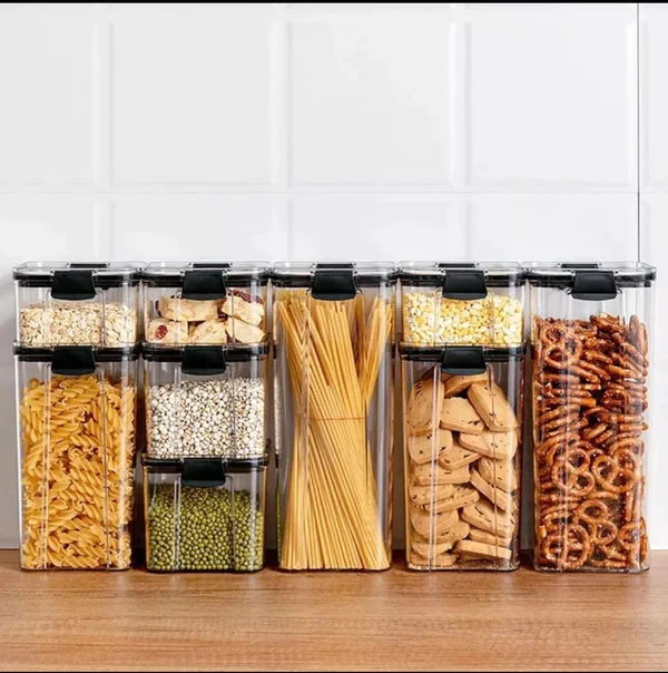 Acrylic Cereal Pantry Storage Cereal Container 7Pcs Set - Image 2