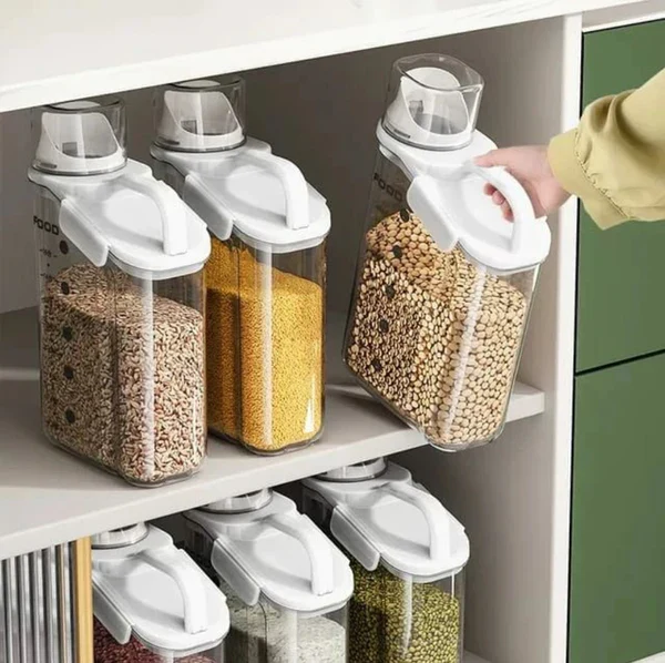 Acrylic Food Storage Container 2500ml Cereal Dispenser & Pantry Organizer - Image 2