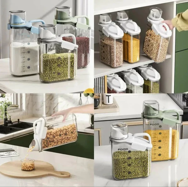 Acrylic Food Storage Container 2500ml Cereal Dispenser & Pantry Organizer - Image 3