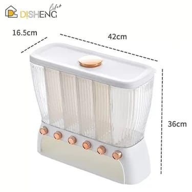 Acrylic Partitioned Rice Cereal Dispenser - Image 4