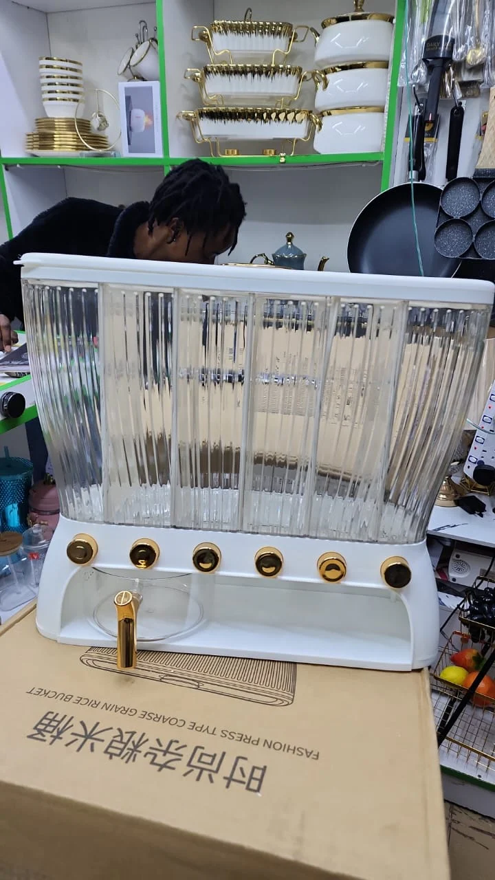 Acrylic Partitioned Rice Cereal Dispenser - Image 6