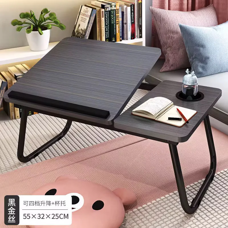 Adjustable Tilting Laptop Folding Table Stand Desk Bed Table with Foldable Legs for Laptop and Writing, Computer Tray with Cup Slot for Working, Reading on Bed - Image 10