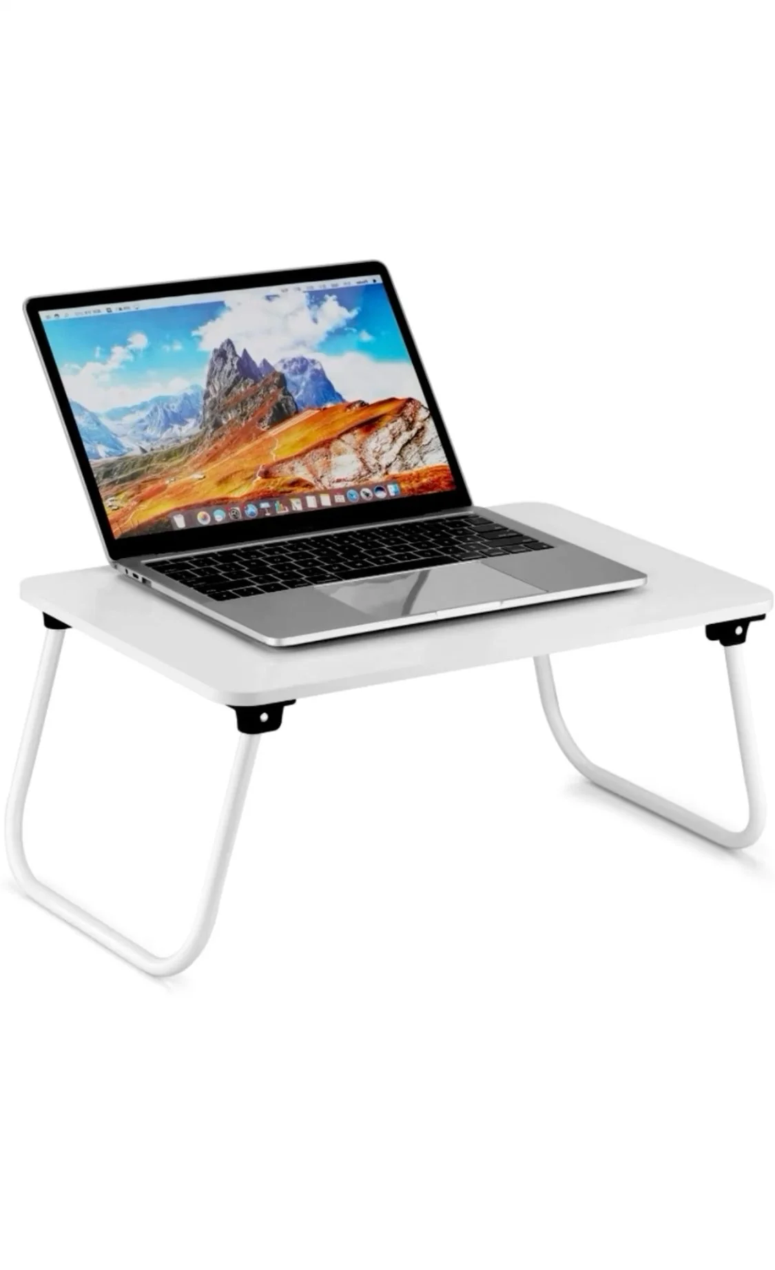 Adjustable Tilting Laptop Folding Table Stand Desk Bed Table with Foldable Legs for Laptop and Writing, Computer Tray with Cup Slot for Working, Reading on Bed - Image 11