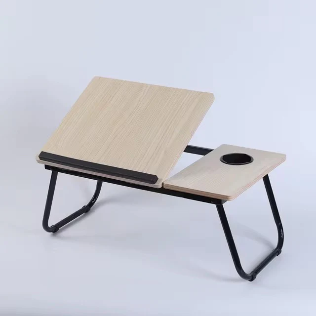 Adjustable Tilting Laptop Folding Table Stand Desk Bed Table with Foldable Legs for Laptop and Writing, Computer Tray with Cup Slot for Working, Reading on Bed - Image 8