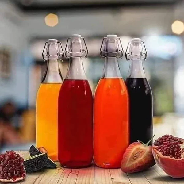 Airtight Beverage bottles with clip lock lids - Image 3