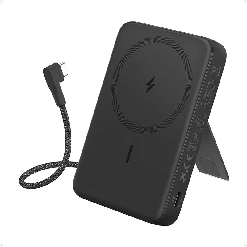 Anker Zolo Magnetic Power Bank 10000mAh 30W | Wireless Charging Power Bank with Built-In USB-C Cable & Viewing Stand - Image 2