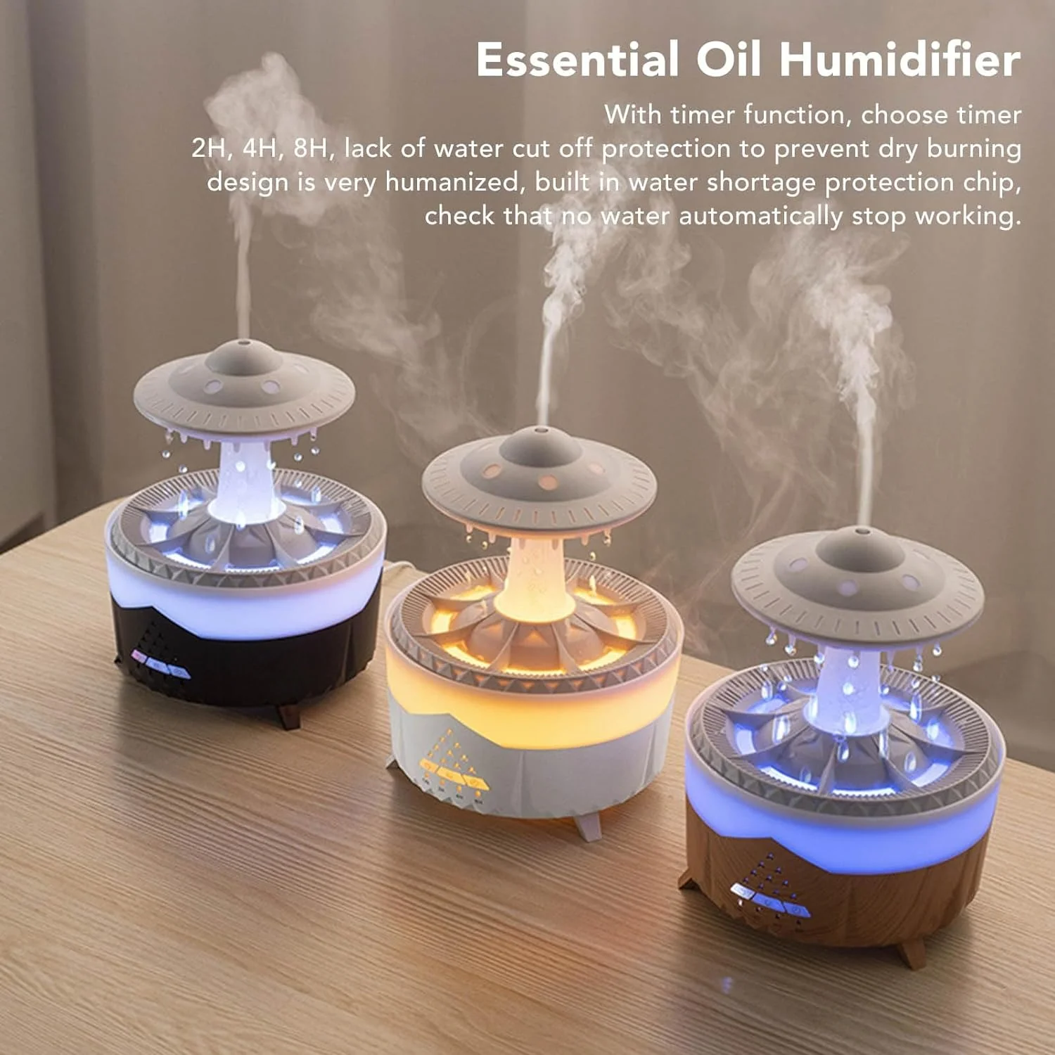Aroma Humidifier Raindrop Humidifier with Colorful Lights - Image 3