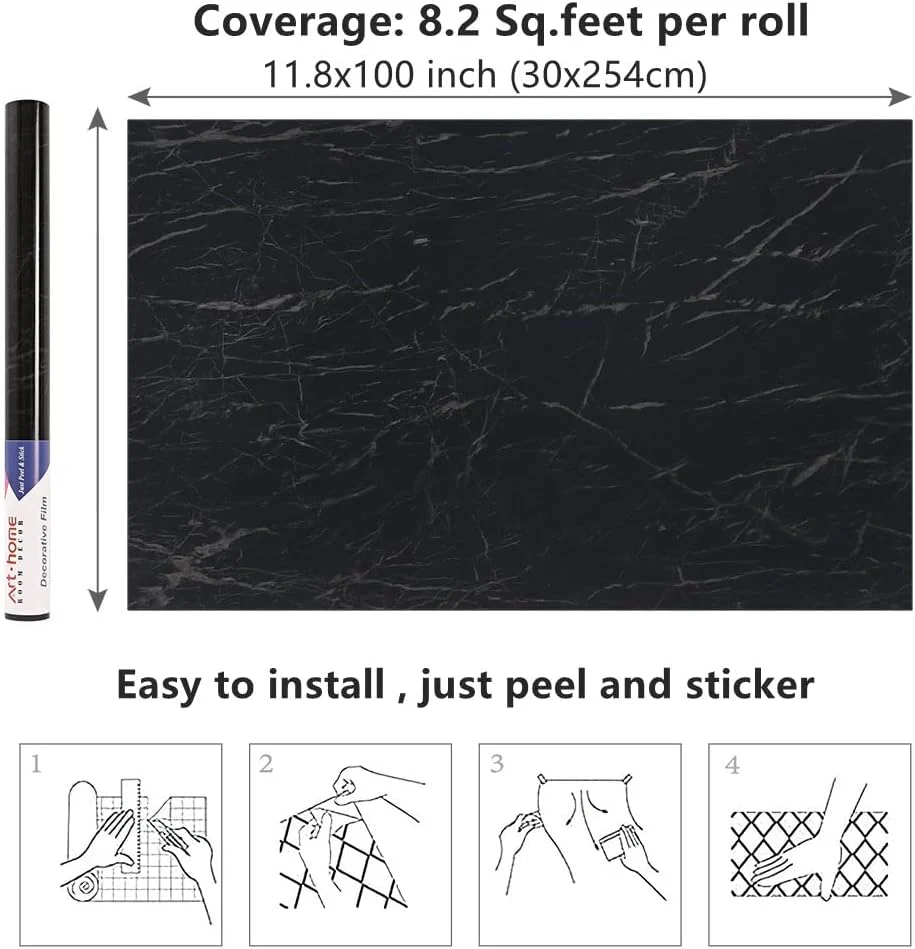 Marble 60cm by 500 cm Self Adhesive Contact paper Countertop,Kitchen,Shelf Liner - Image 58