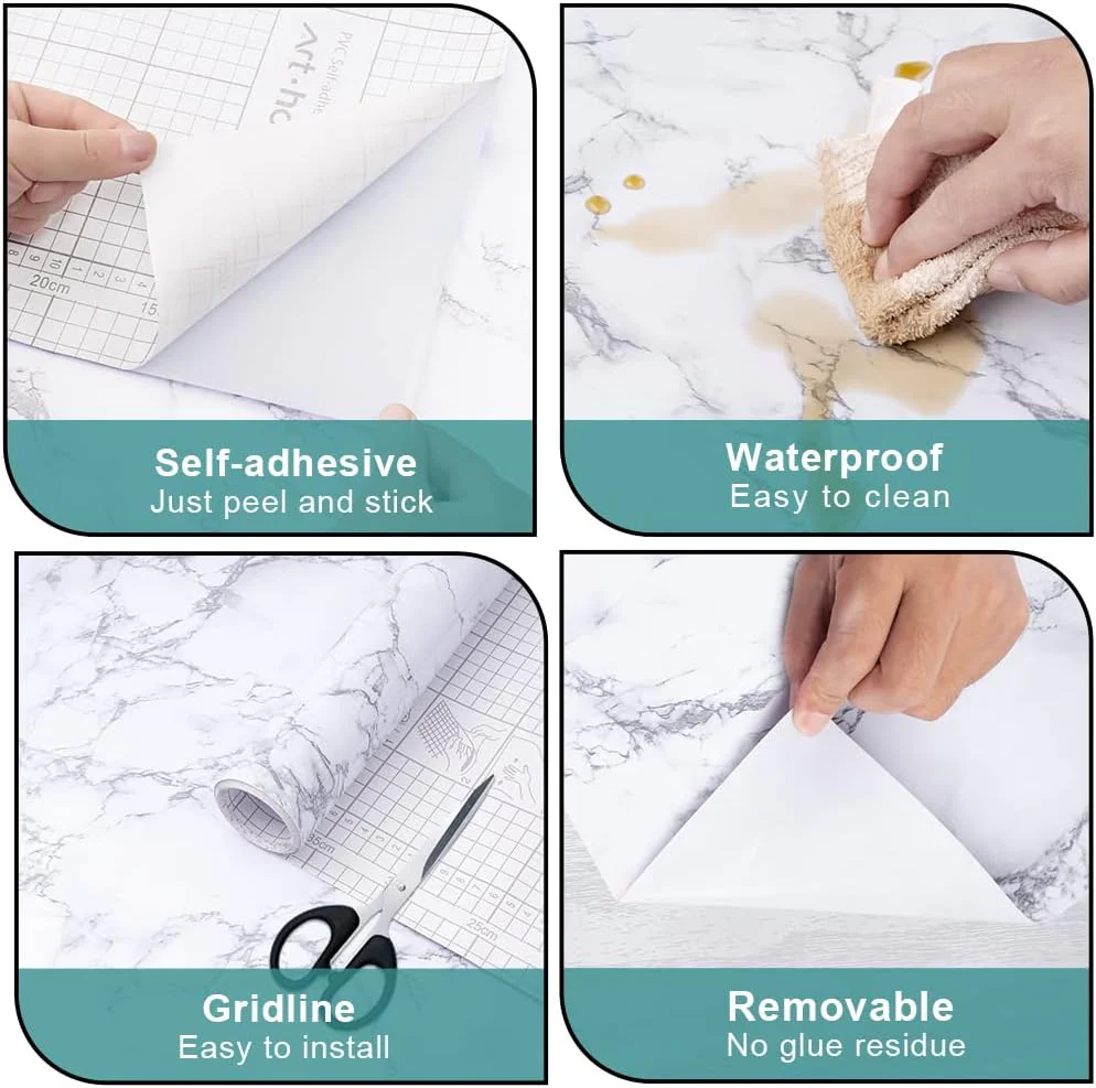 Marble 60cm by 500 cm Self Adhesive Contact paper Countertop,Kitchen,Shelf Liner - Image 9