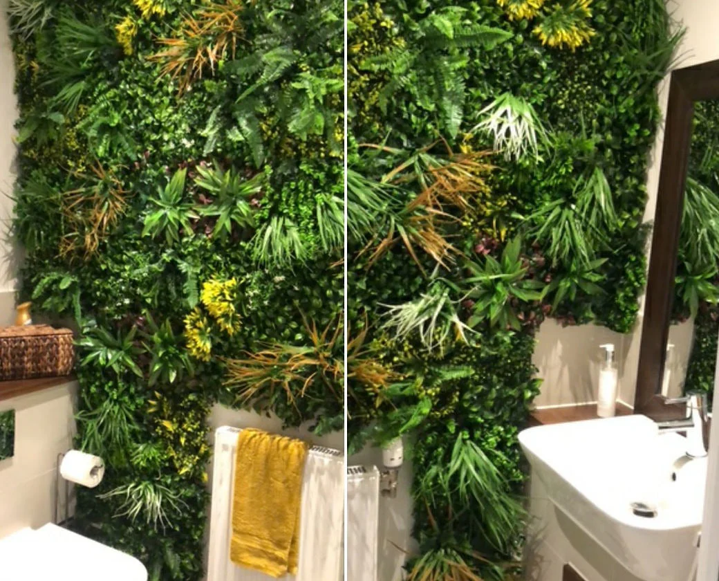 Artificial Fern Woodland Green Wall Panel 1M x 1M - Image 3