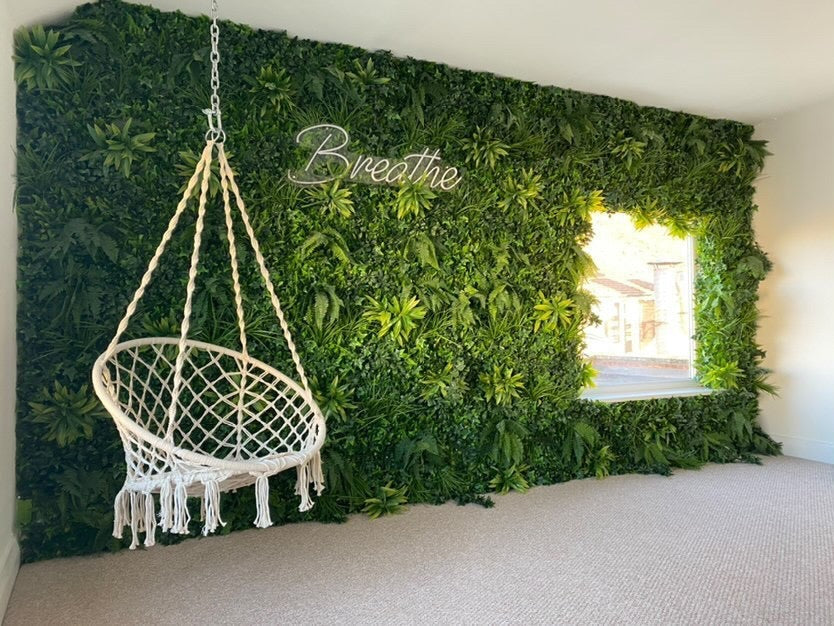 Artificial Fern Woodland Green Wall Panel 1M x 1M - Image 4