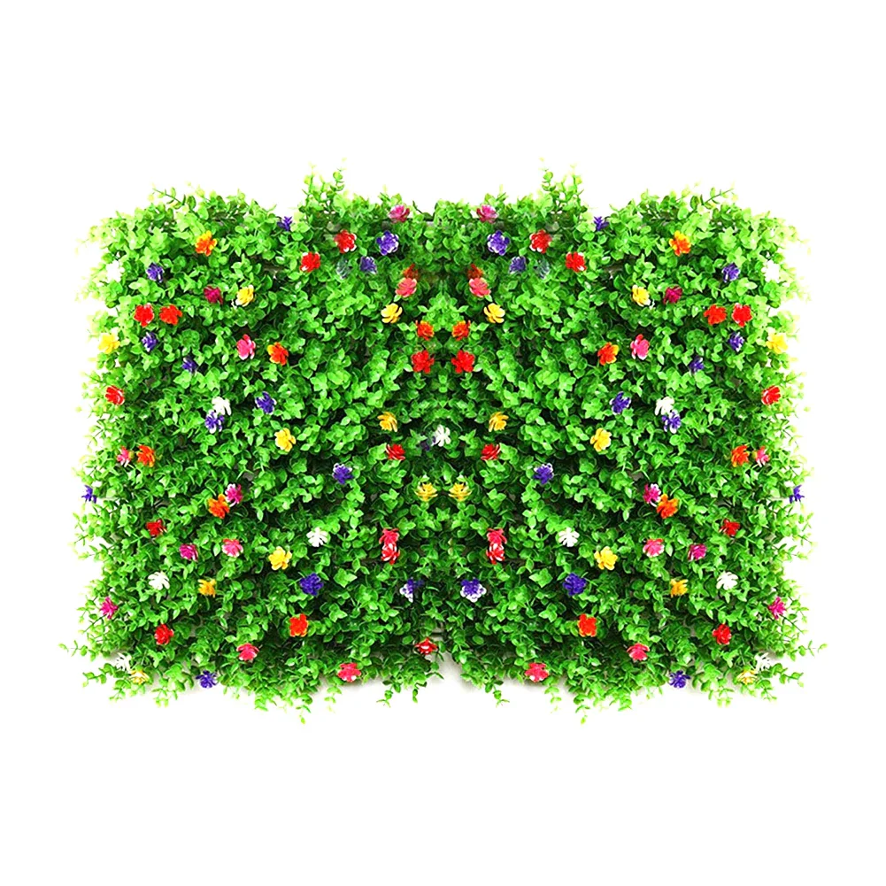 Artificial Plants Grass Wall Backyard Flowers Lawn Decoration Wedding Eucalyptus Hedge Panels Fence Greenery Plants Roll 60x40cm - Image 3