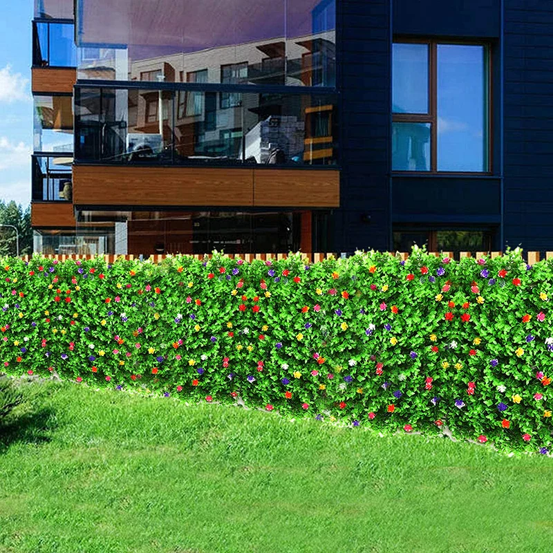 Artificial Plants Grass Wall Backyard Flowers Lawn Decoration Wedding Eucalyptus Hedge Panels Fence Greenery Plants Roll 60x40cm - Image 5