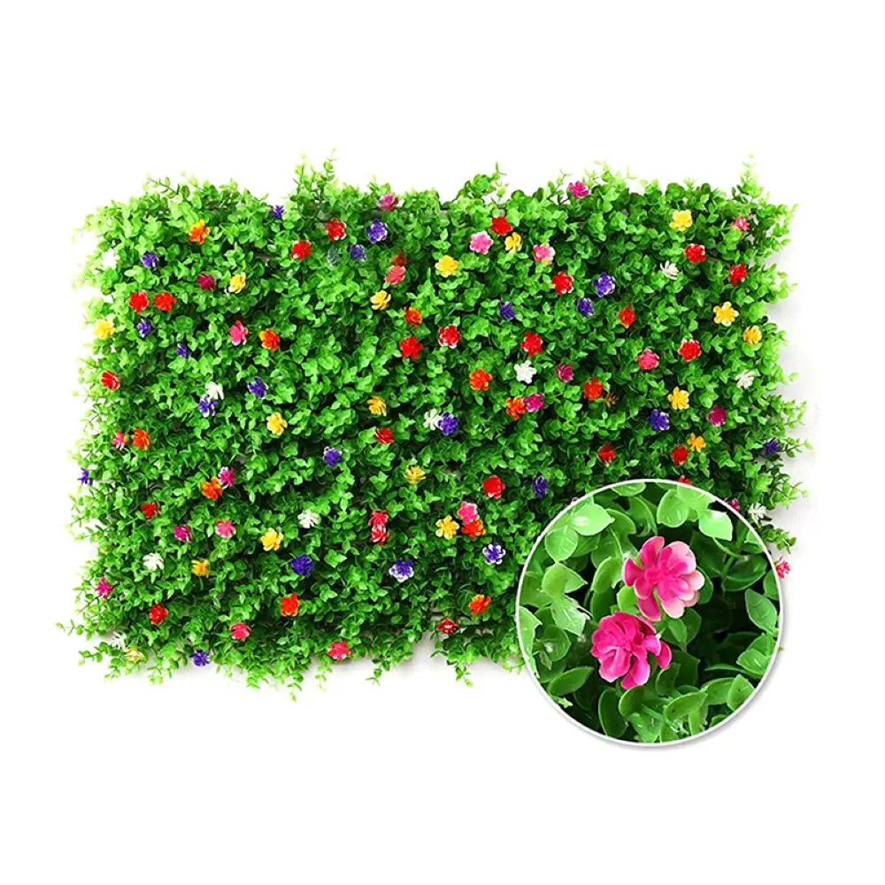 Artificial Plants Grass Wall Backyard Flowers Lawn Decoration Wedding Eucalyptus Hedge Panels Fence Greenery Plants Roll 60x40cm - Image 7