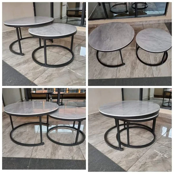 Assorted marble nesting tables - Image 4