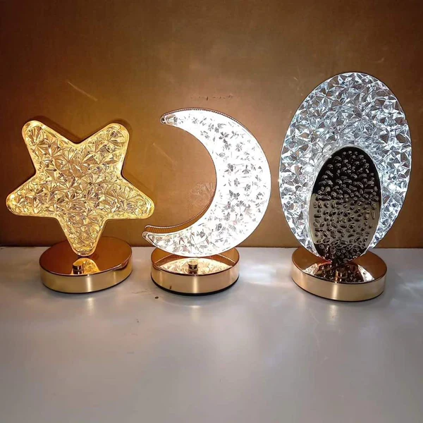 Assorted Rechargeable Crystal Table Lamps - Image 4