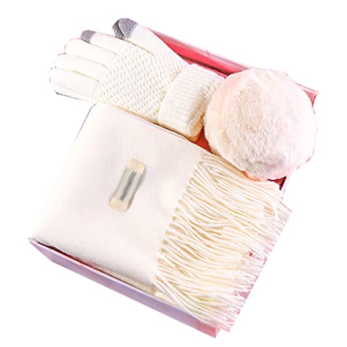 Authentic Cashmere Winter Scarf, Touch Gloves, and Ear Muffs Set - Image 6