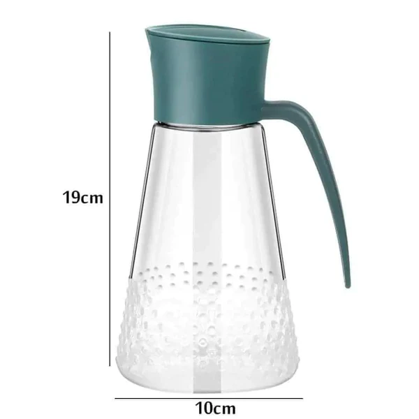 630ml Glass Oil Bottle, Olive Oil Dispenser & Oil Pot Canister with Automatic Opening & Closing Lid, Glass Cooking Oil Dispenser Bottle, Vinegar Container Kenya - Image 5