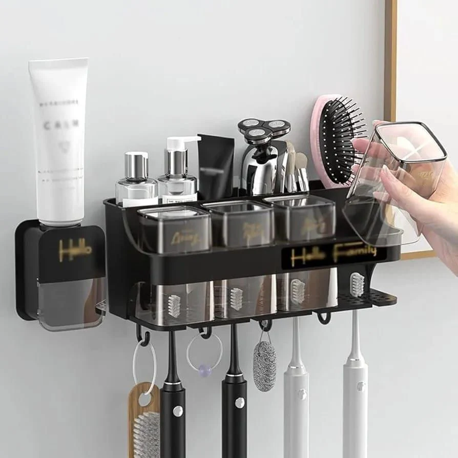 Automatic toothpaste Dispenser with 4 cups - Image 5