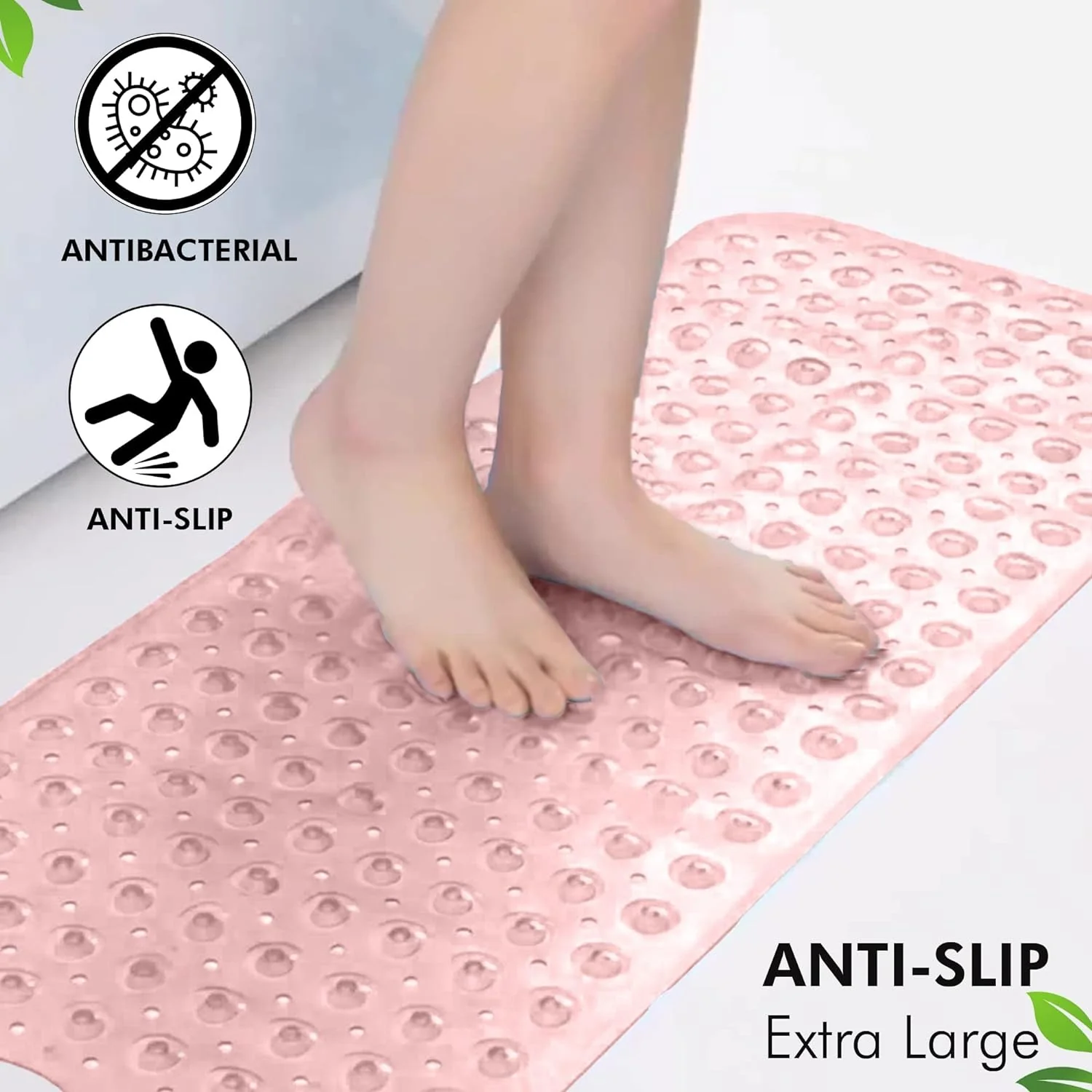 Bath Mat Non Slip Anti-Slip with Suction Cups and Drain Holes For Bathtub - Image 4