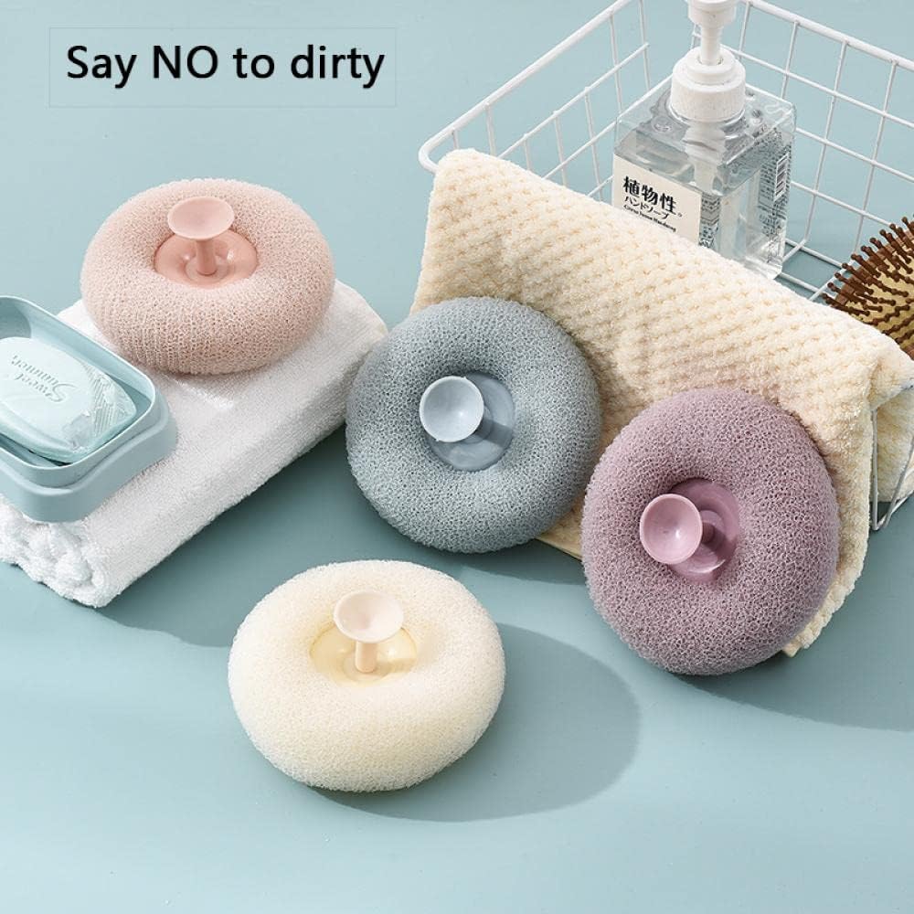 Bath Shower Sponges Set, Reusable Exfoliating Loofahs Shower Balls with Sucket - Image 2
