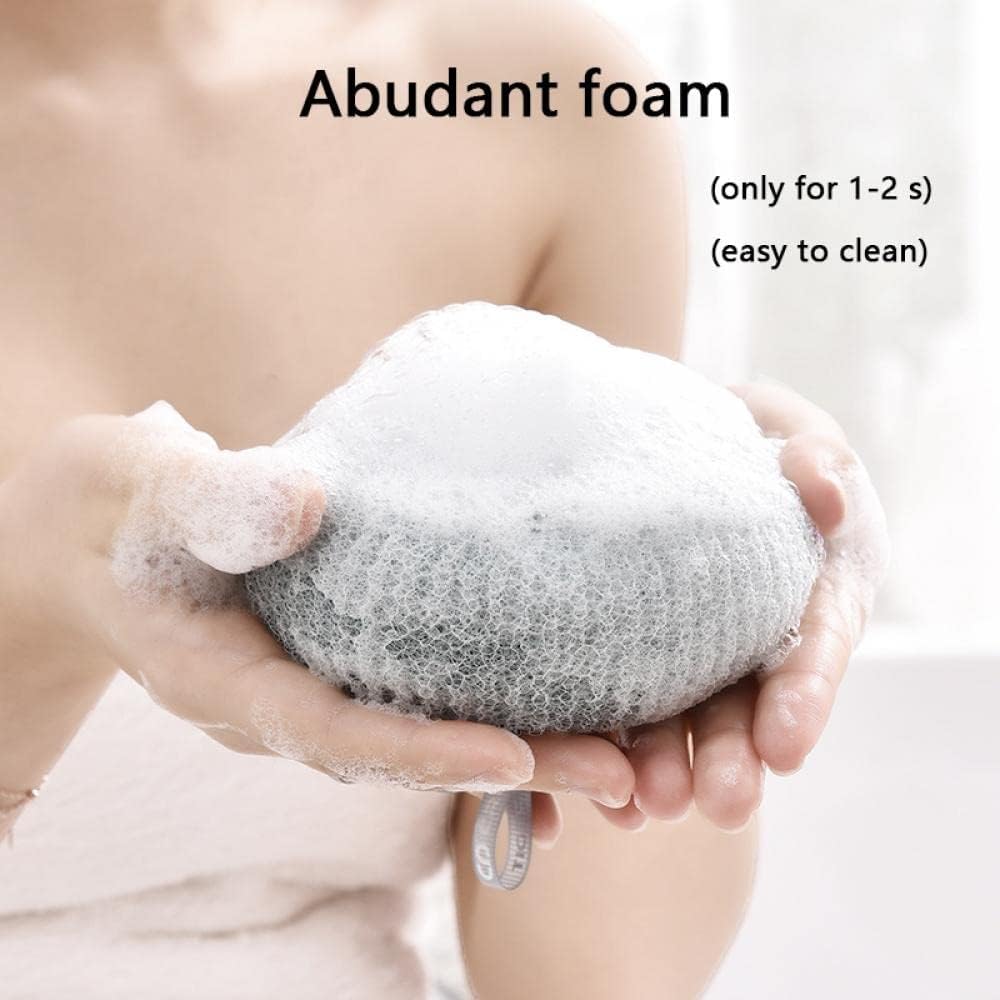 Bath Shower Sponges Set, Reusable Exfoliating Loofahs Shower Balls with Sucket - Image 4