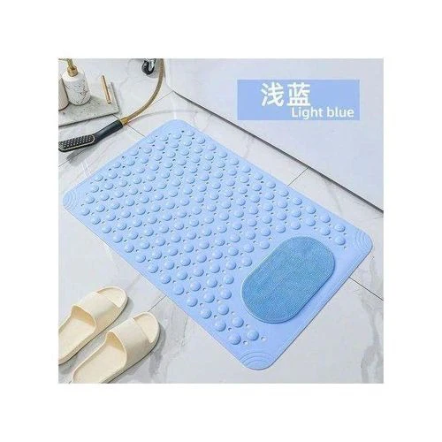 Bathroom Anti-Slip Mat with Lazy Scrubber. Non-Slip Rubber Bath Mat - Image 4