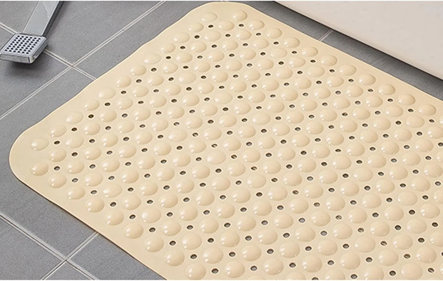 Bathroom Anti-Slip Mat with Lazy Scrubber. Non-Slip Rubber Bath Mat - Image 6