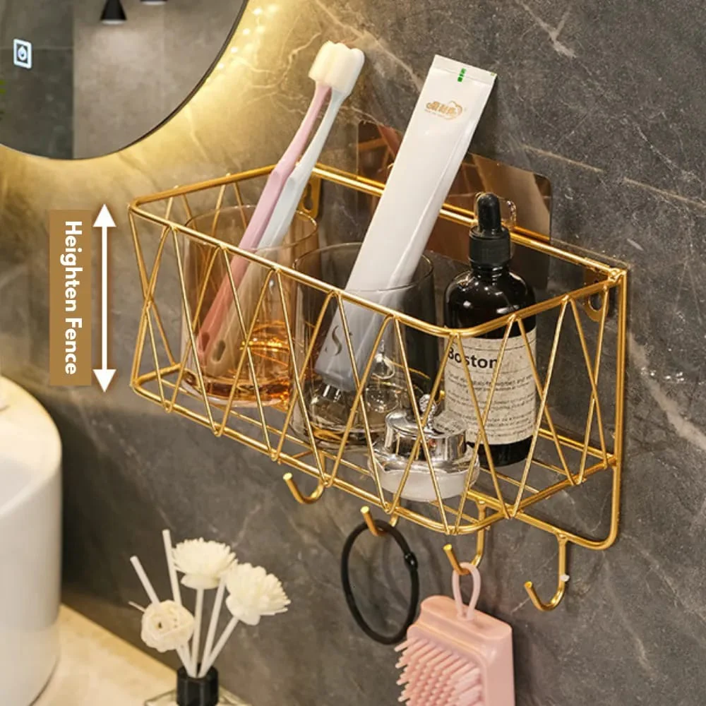 Bathroom Shelves Wall Hanging  Storage Basket - Image 4