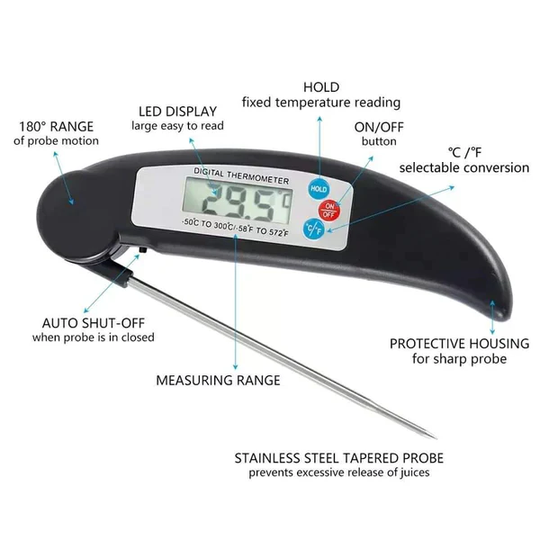 Battery operated barbeque thermometer - Image 3