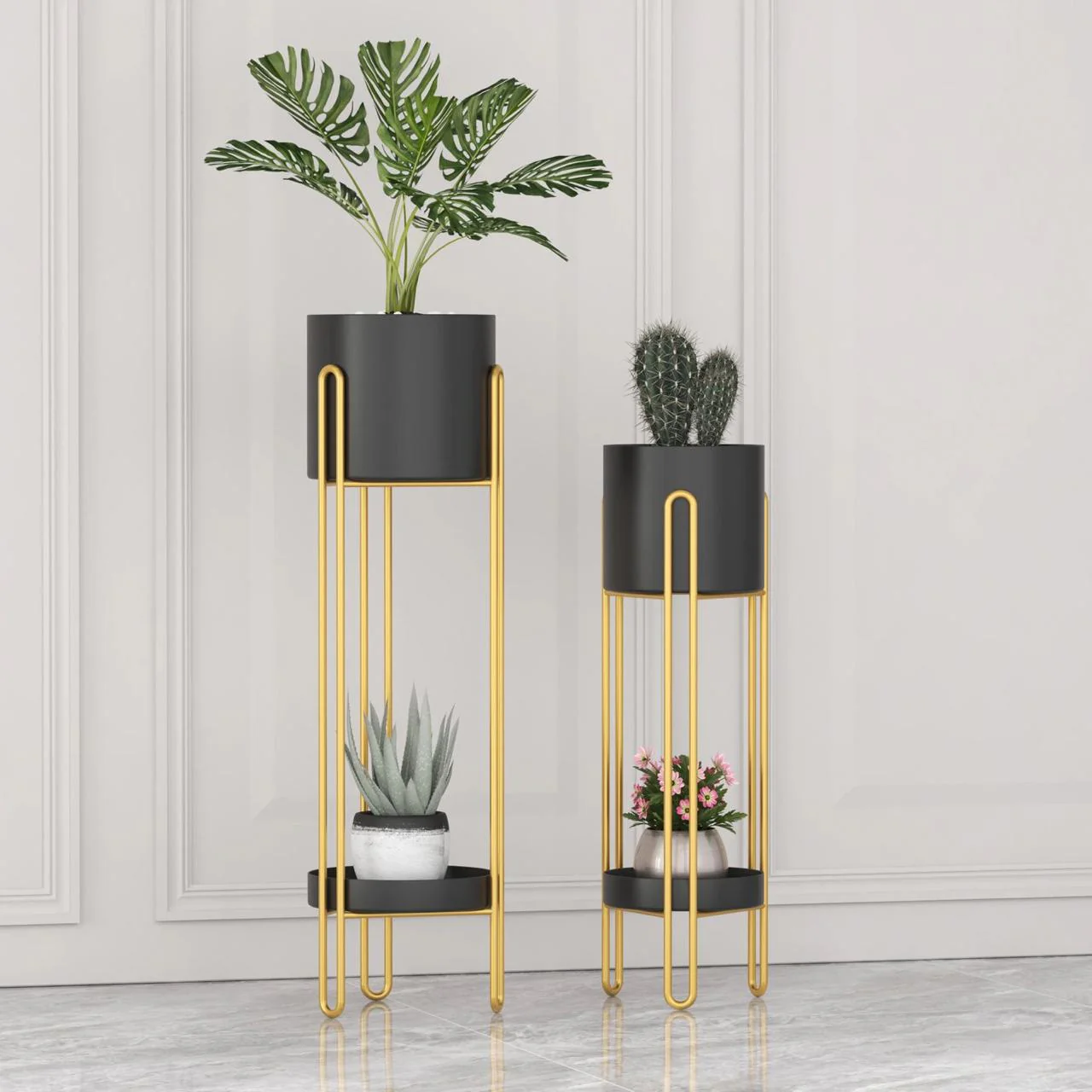 Beautiful Metal Floor Plant Stand - Image 3
