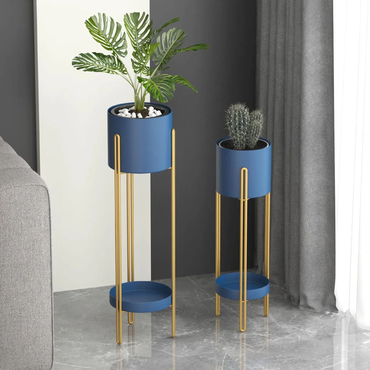 Beautiful Metal Floor Plant Stand - Image 5