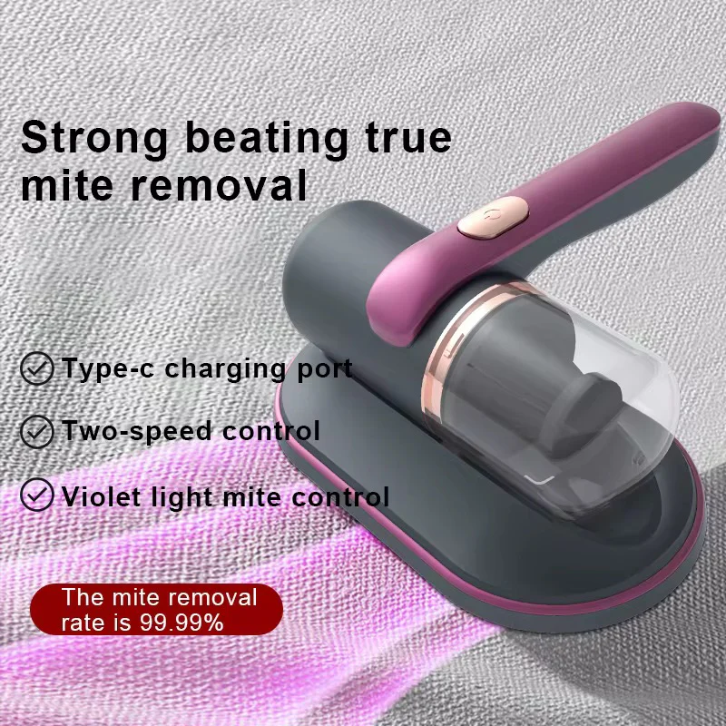 Bed Vacuum Cleaner, Household High-Frequency Strong Mite Removal Instrument, Handheld Deep Mattress Vacuum Cleaner, Wireless Vacuum Cleaning Remover Instrument, for Bed, Sofa, Carpets - Image 6