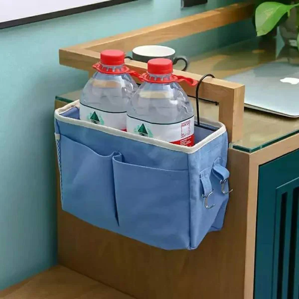 Bedside Hanging Organizer Pocket Canvas Storage Bag - Image 3