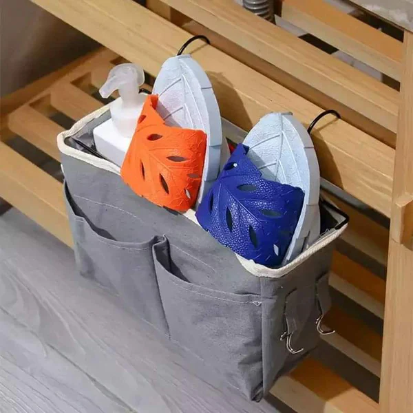 Bedside Hanging Organizer Pocket Canvas Storage Bag - Image 5