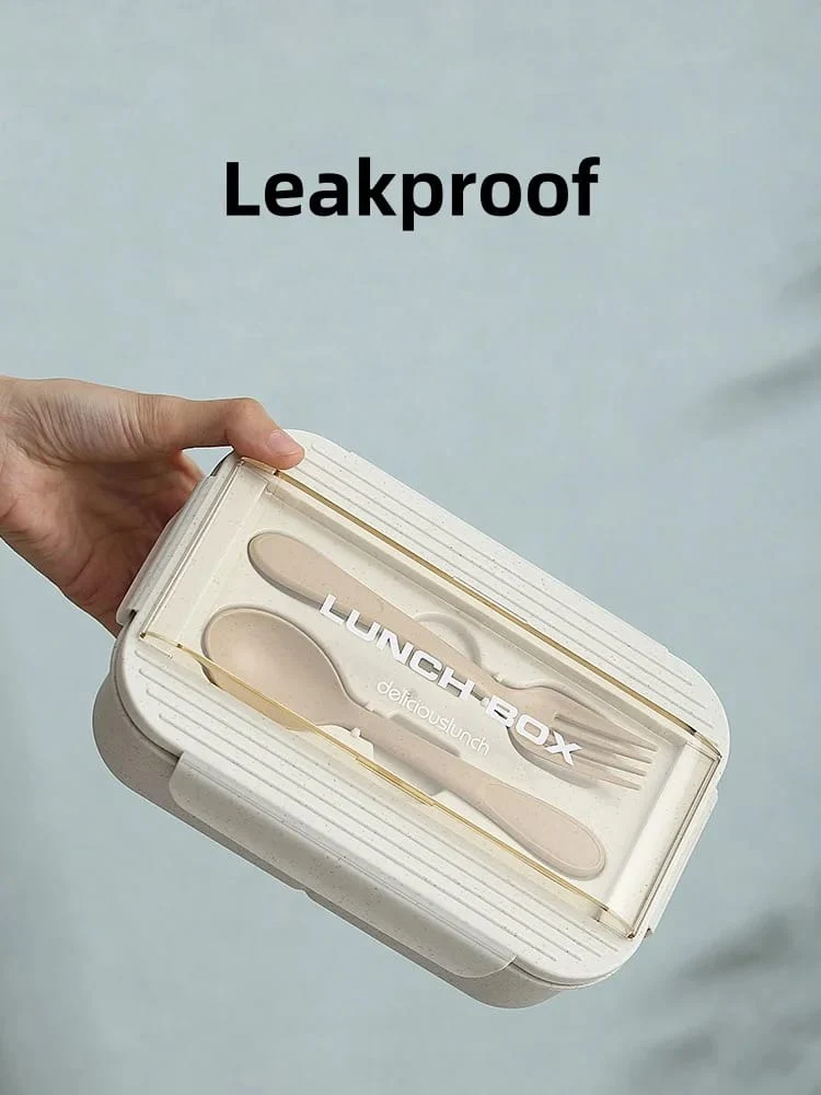 Bento Lunch Box with 3 Compartments – 1100ml | Microwave-Safe &amp; Reusable - Image 3