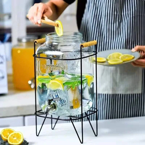 Beverage Dispenser with a metallic stand - Image 3