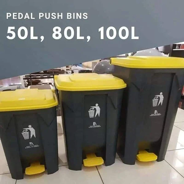 Pedal Push Dustbin Trash Bin - Image 3