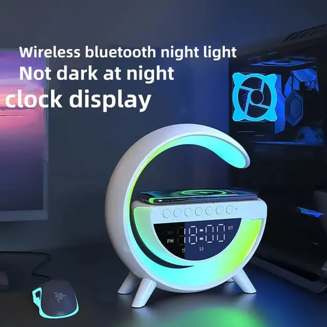 Big G Smart Night Light Wireless bluetooth speaker with Clock and  alarm clock - Image 4