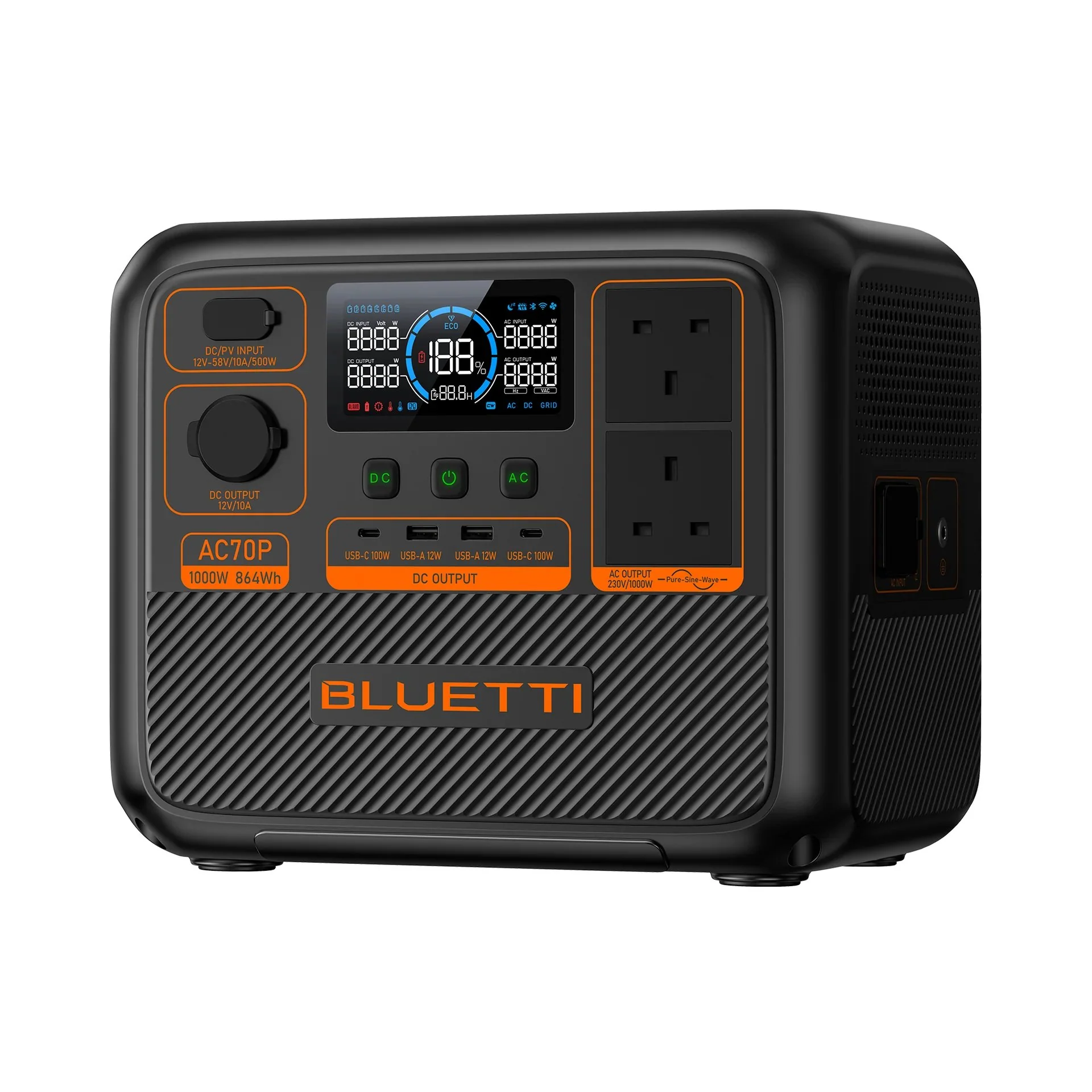 BLUETTI AC70P Portable Power Station 864Wh 1000W Kenya - Image 3
