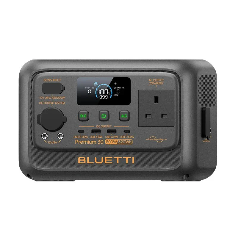 BLUETTI Premium 30 V2 Portable Power Station 320Wh 600W – LiFePO4, UPS, 140W USB-C, 4.3kg Lightweight - Image 3