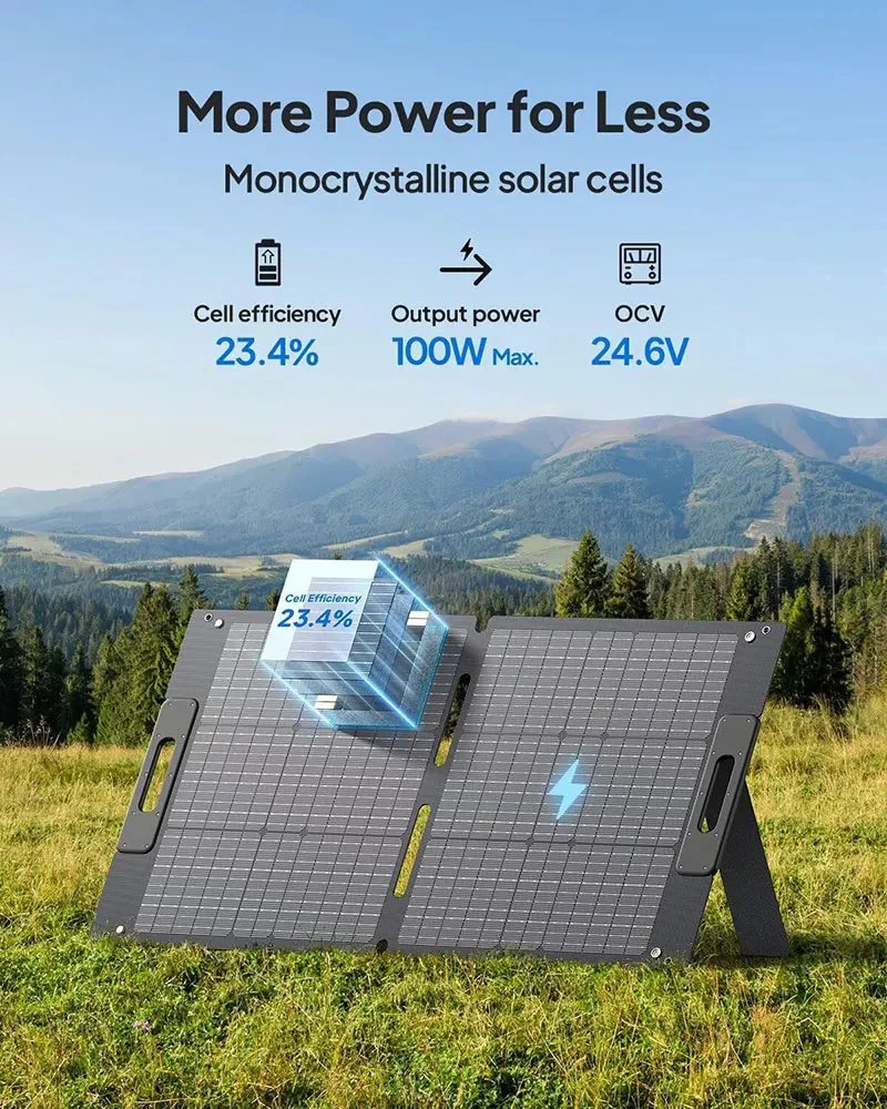 BLUETTI PV100 100W Portable Solar Panel Foldable Kenya - Image 2