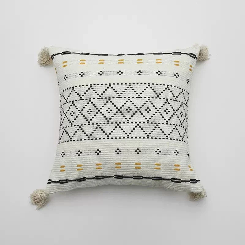 Boho Cotton Woven Pillowcases 45x45cm | Tufted Tassel Cushion Cover for Sofa Decor - Image 29