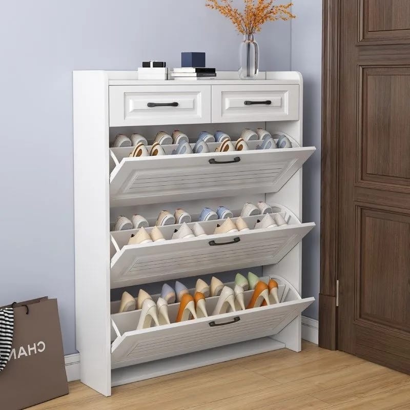 Bucket Flip Shoe Cabinet – Modern Slim Shoe Rack with Flip-Top Storage | High-Capacity Entryway Organizer for Homes in Kenya - Image 3