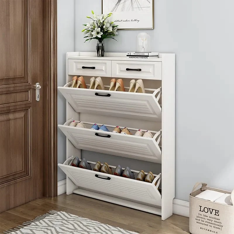 Bucket Flip Shoe Cabinet – Modern Slim Shoe Rack with Flip-Top Storage | High-Capacity Entryway Organizer for Homes in Kenya - Image 4