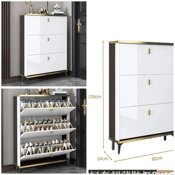 Bucket Flip Shoe Cabinet (Double Layer) - Image 2